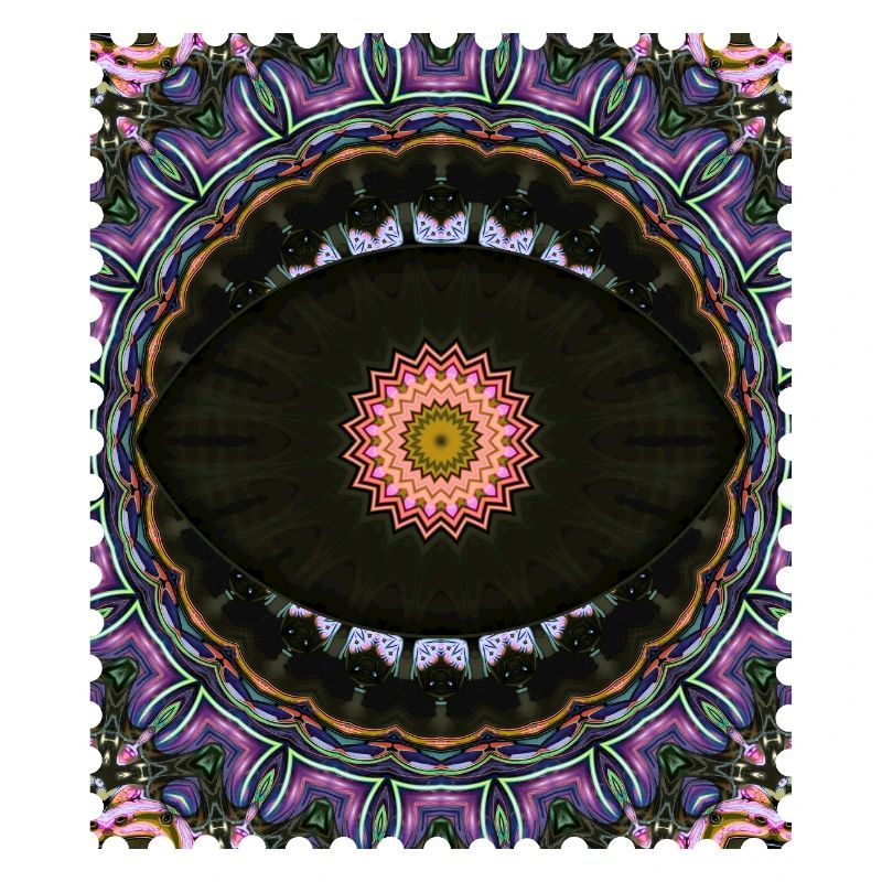 Kaleidoscope Mandala Neon Pattern