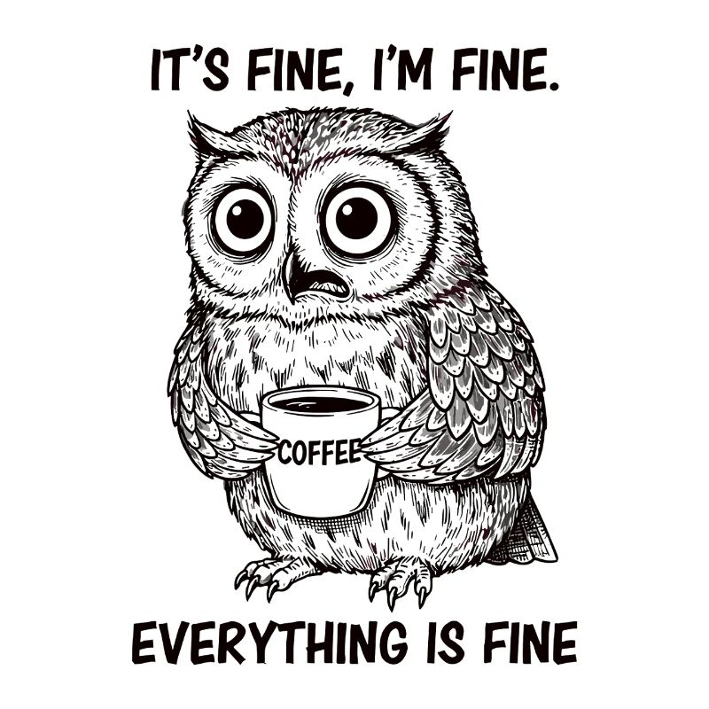 Its Fine Im Fine Kaffee Eule