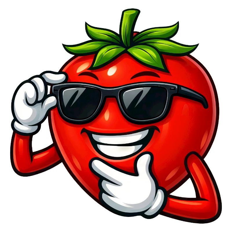 Coole Cartoon Tomate Comic Gemüse Spaß