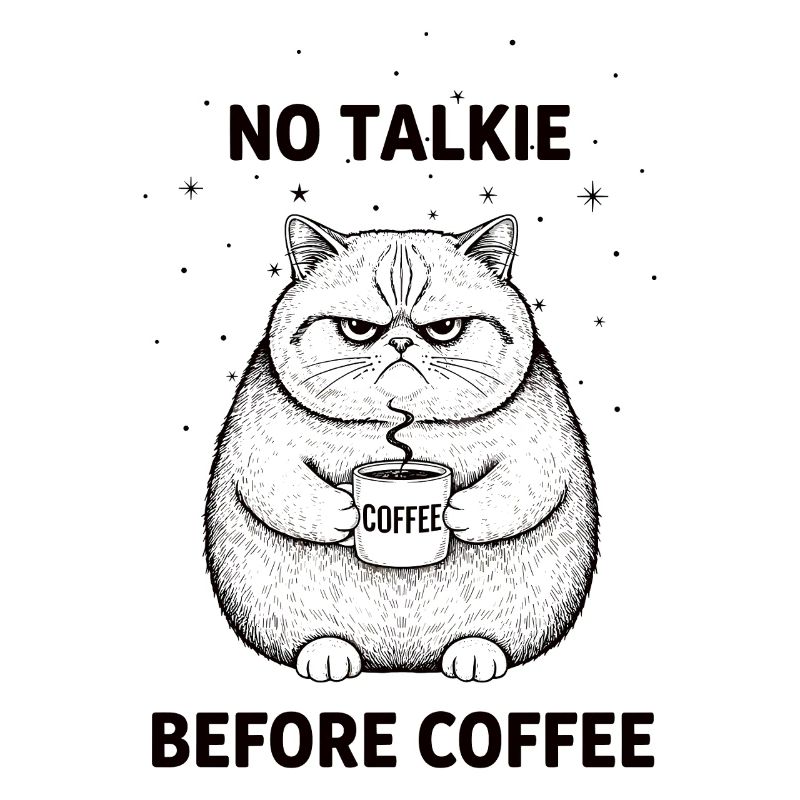 Pas de conversation devant un chat amateur de café