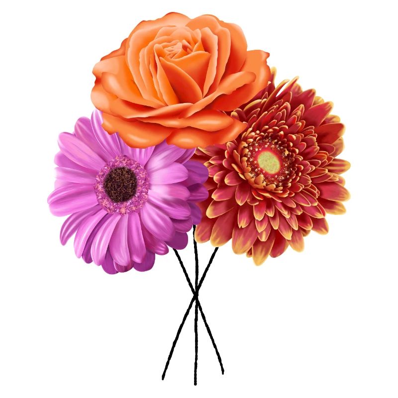 Mélodie de couleur du Trio en Fleurs