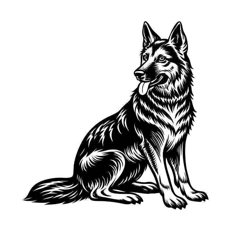 German Shepherd Sitting