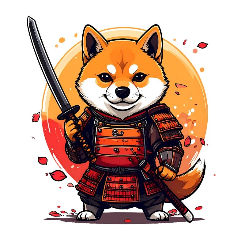 Shiba Inu Samurai dans la conception d’armures