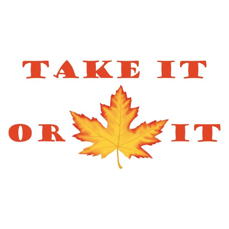 Take It or Leaf It – Orange-Red Maple Leaf Design