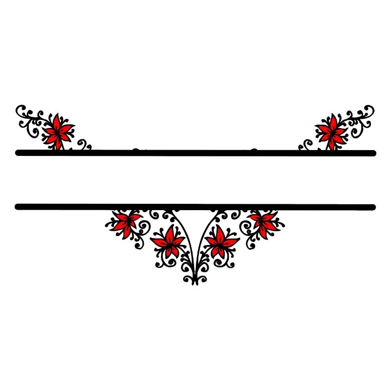 Bannière décorative de fleur