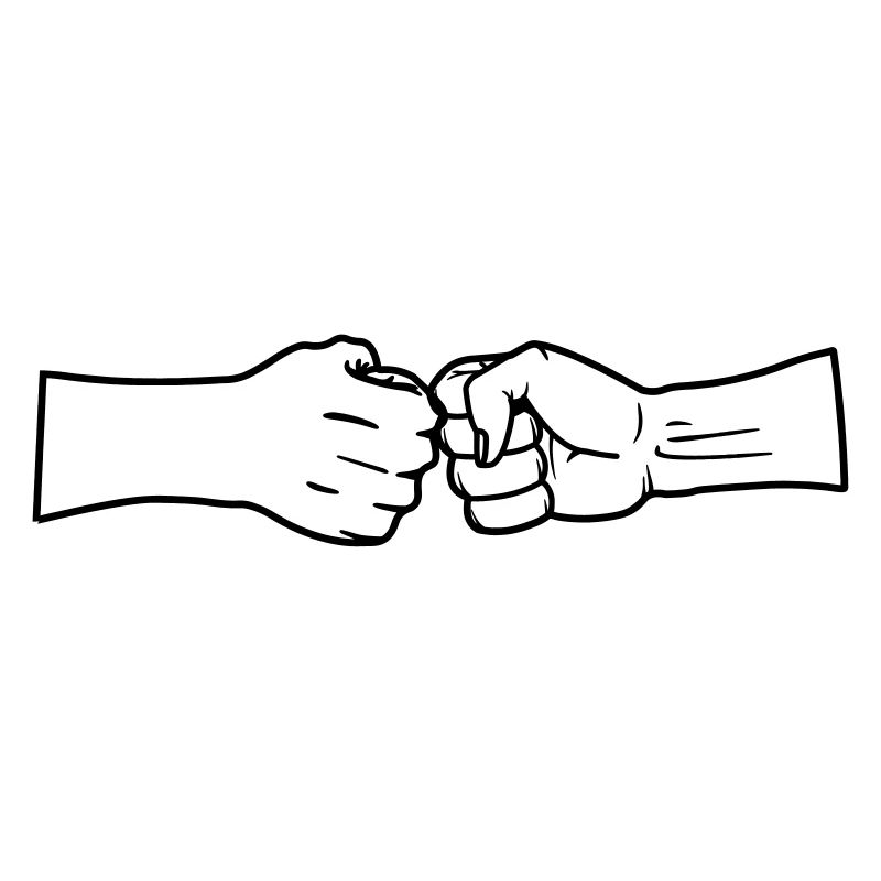 Respect two fists without text