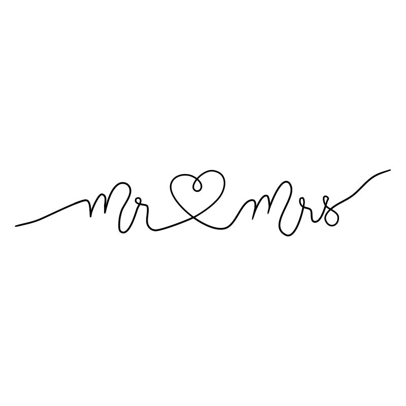 Mr and Mrs Hochzeit Herz Geschenk Ehe Paar