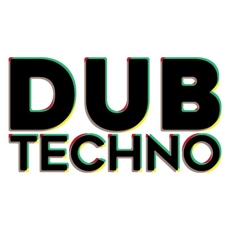Dub Techno Neon Outline
