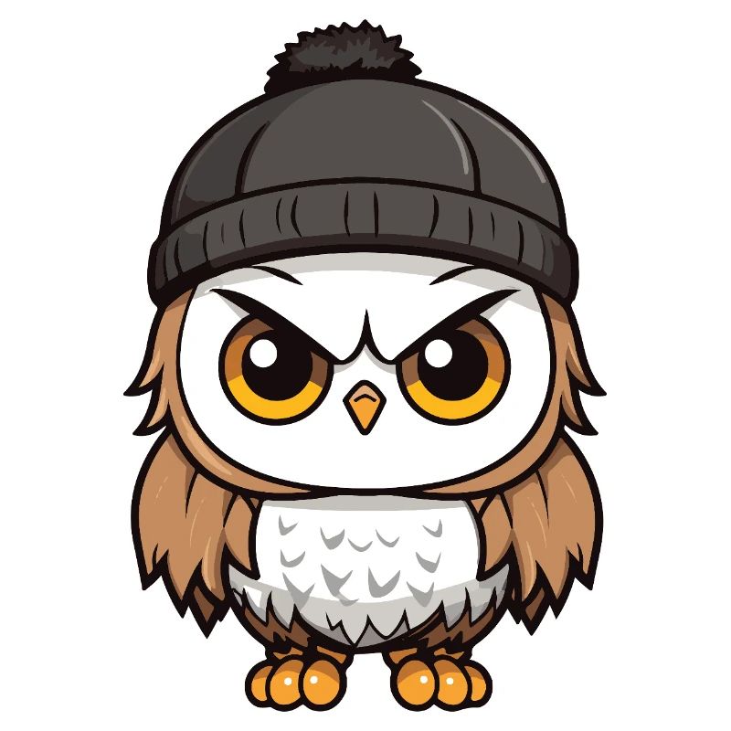 Eule Comic Winter Cozy