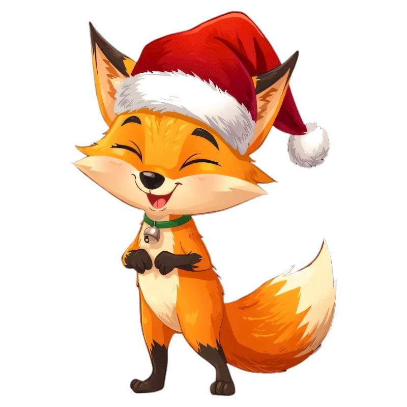 Fuchs mit Santa Hut