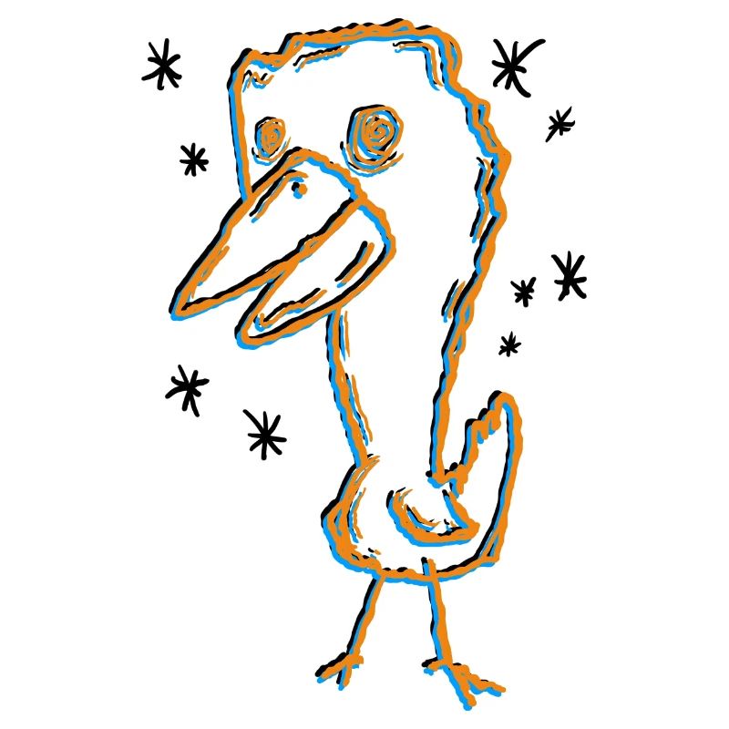 Ausdrucksstarkes Dodo-Kunstdesign