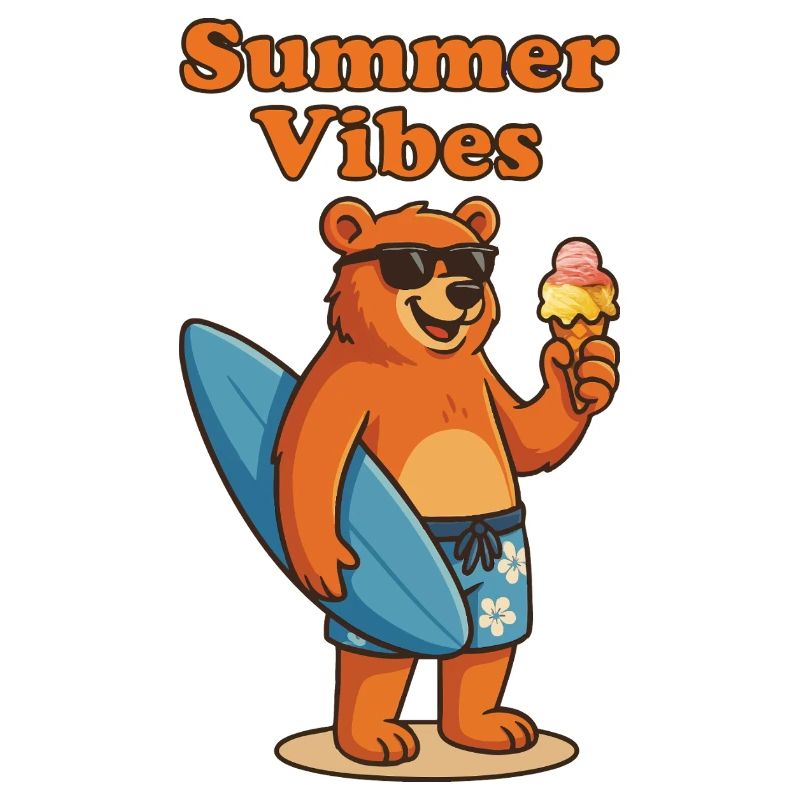 Summer Vibes Bear - Sommerbär mit Eis