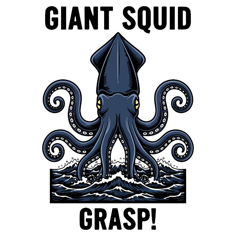 Calmar Géant Mer Abyss Grasp Giant Squid