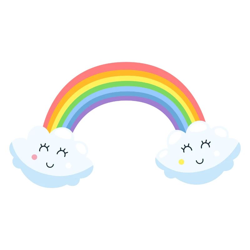 Whimsical Rainbow Clouds