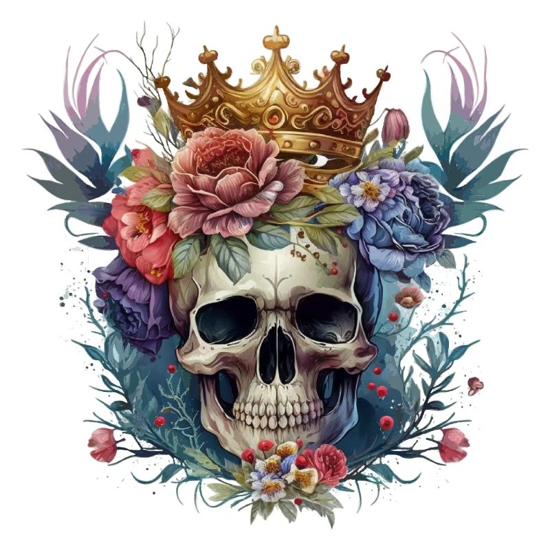 Skull with crown