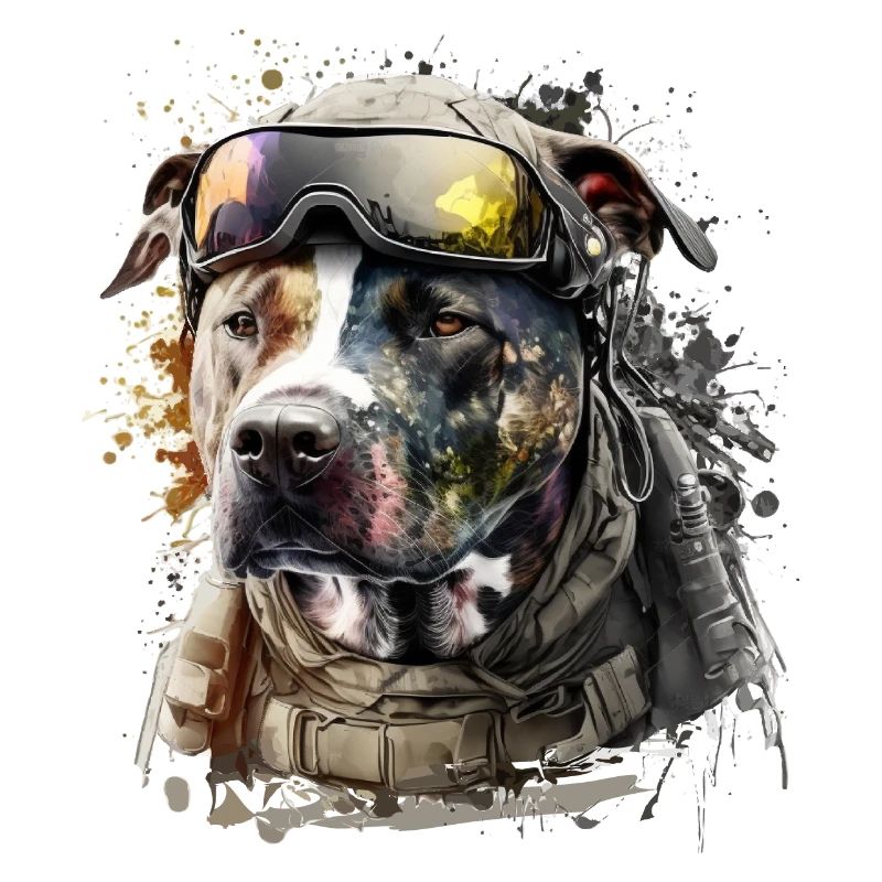 Pit Bull as a soldier