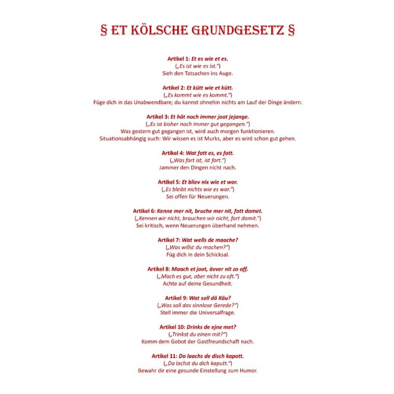 Et Kölsche Basic Law - Et Kölsche Basic Law