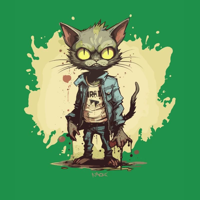 Mode stylée : chat zombie