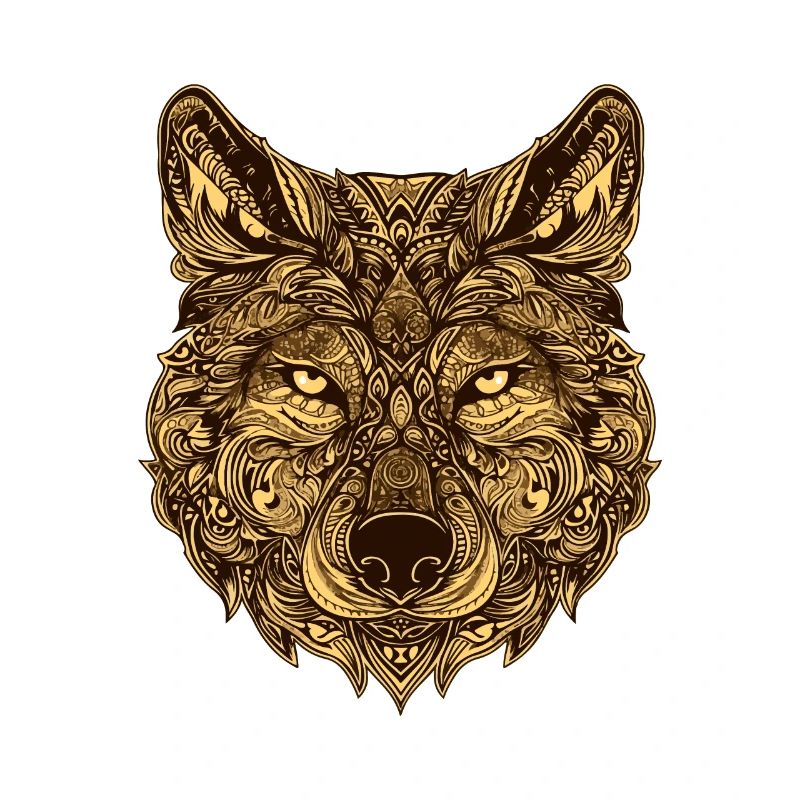 Wolf Kopf Tier