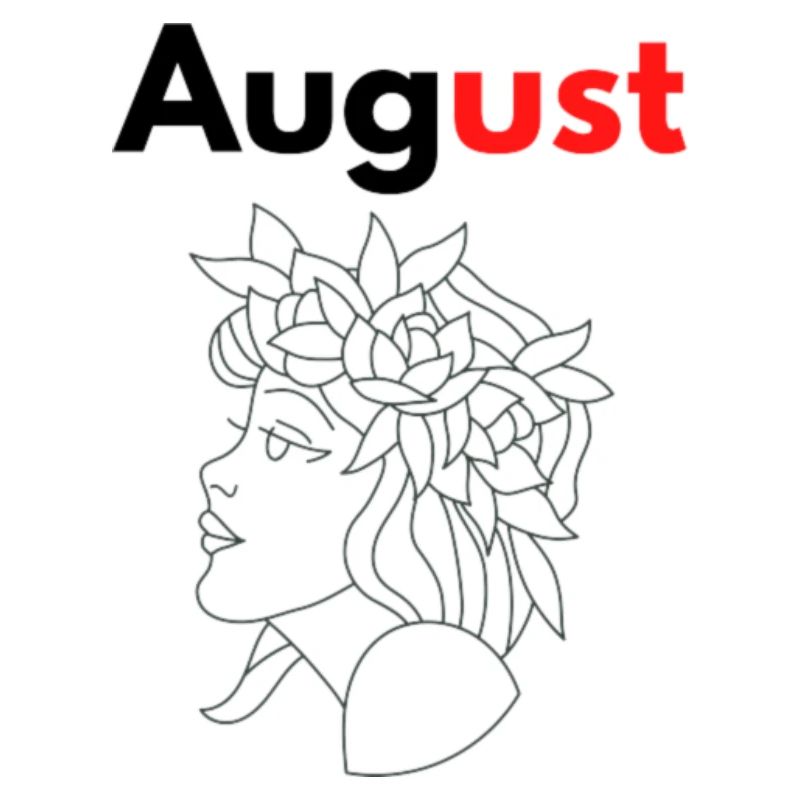 Monat mit seiner Jungfrau Sternzeichen / August