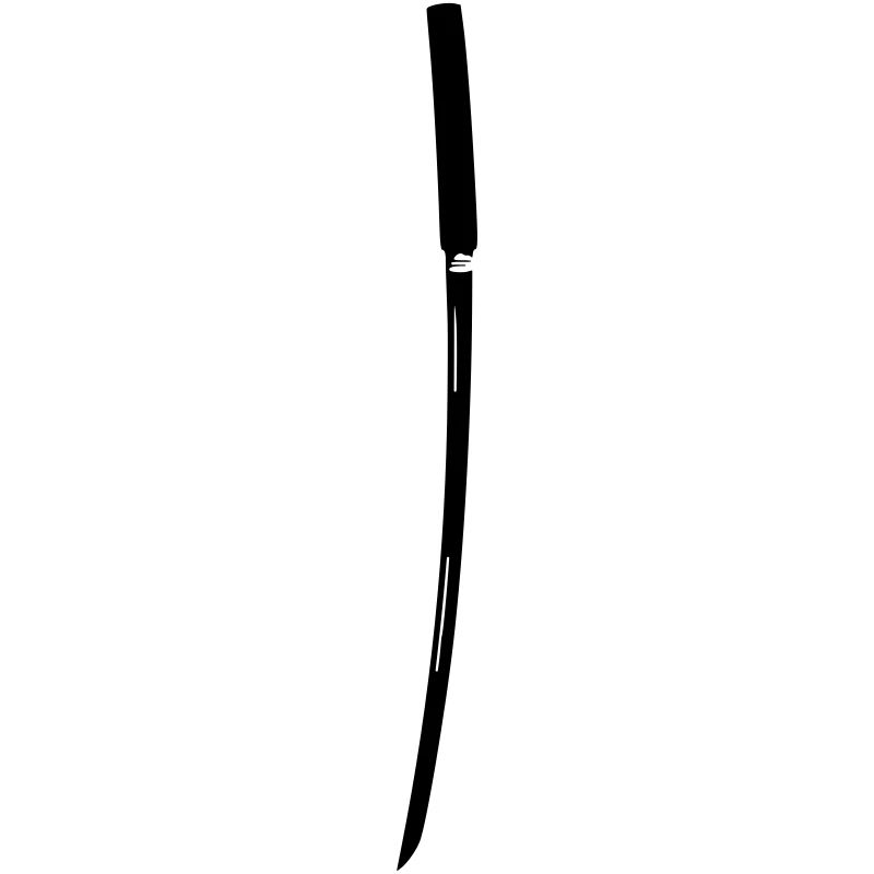 Shirasaya Katana trois épées de couleur Vector