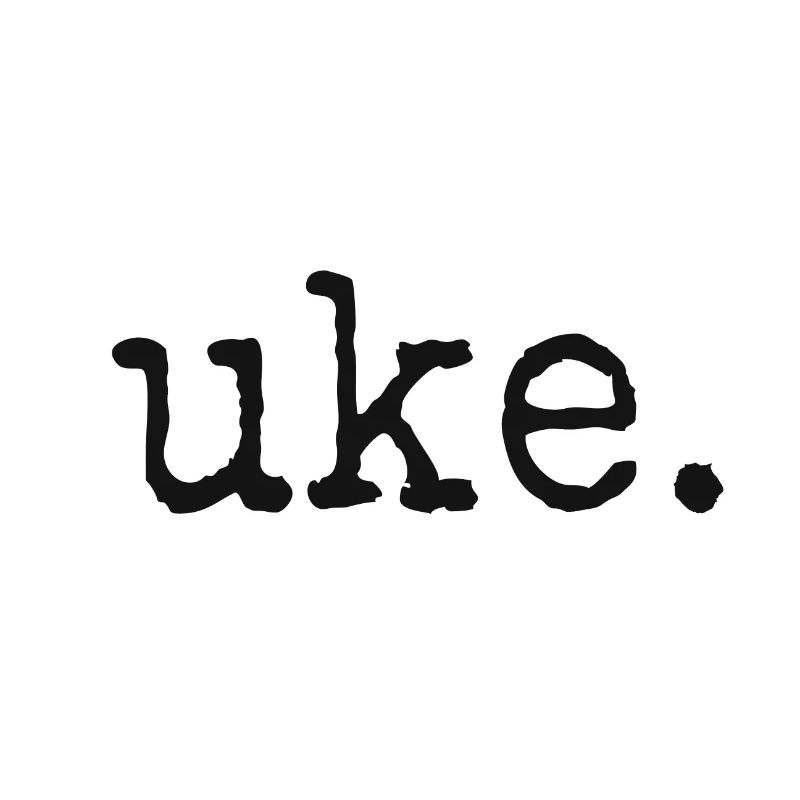 Uke. Retro Typewriter Typography Ukulele