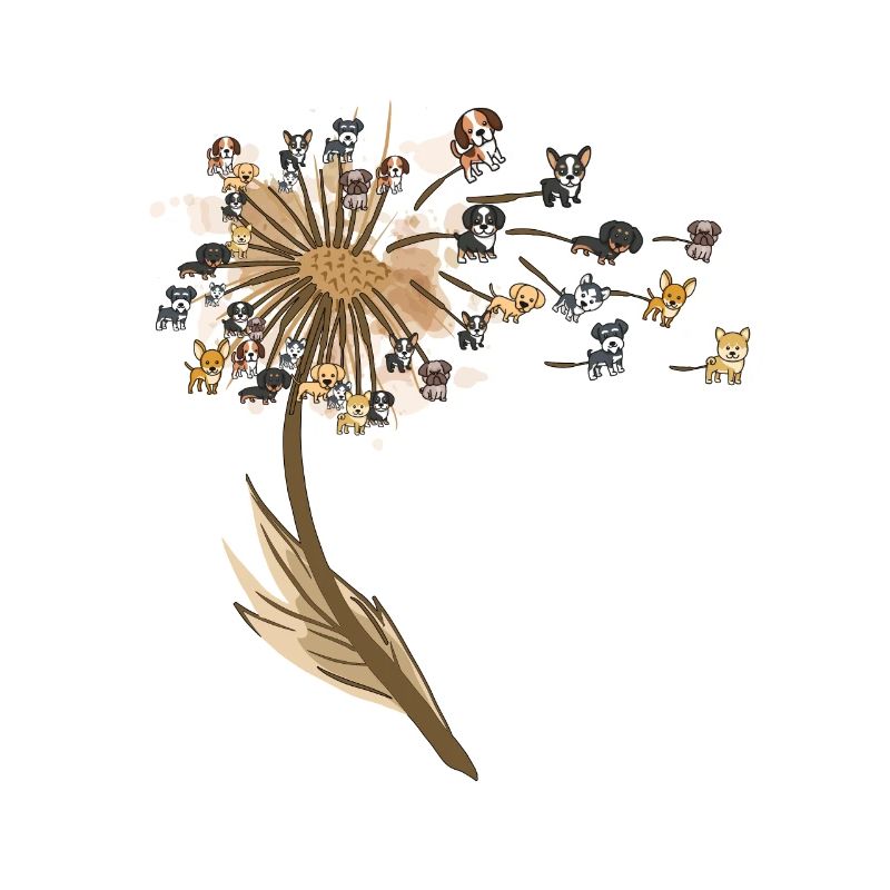 Löwenzahn Pusteblume Hunde Hund Geschenk