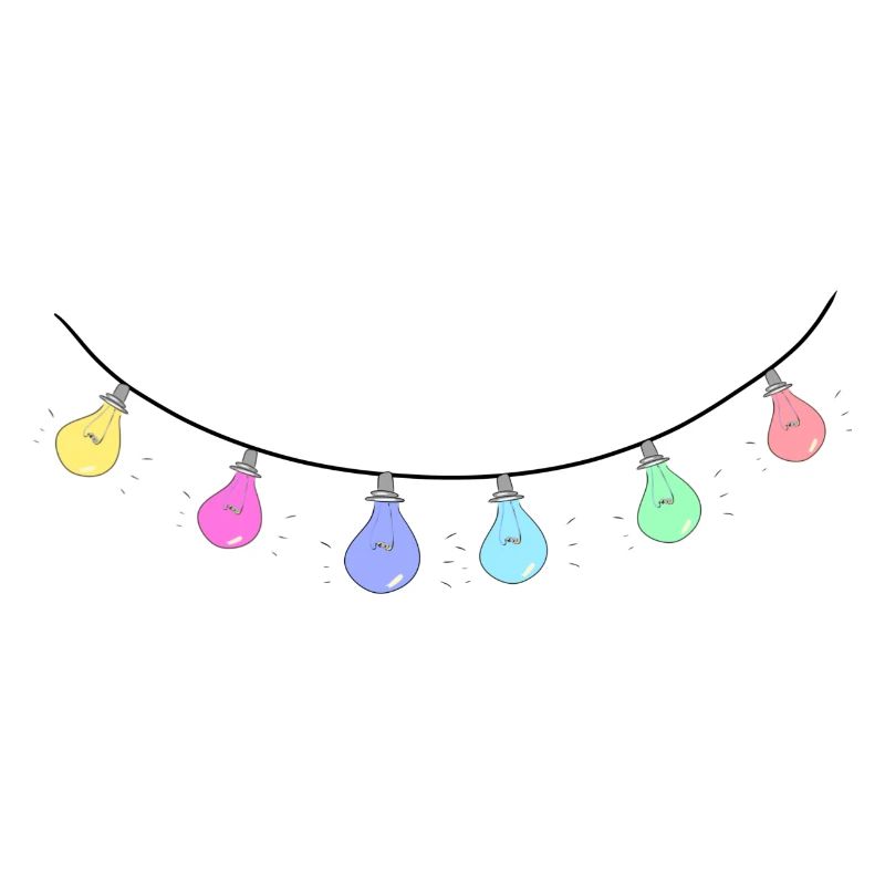 light bulb line chain light colorful