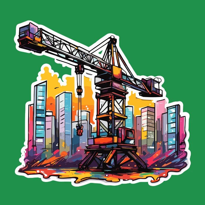 Crane / construction site / winch / crane system