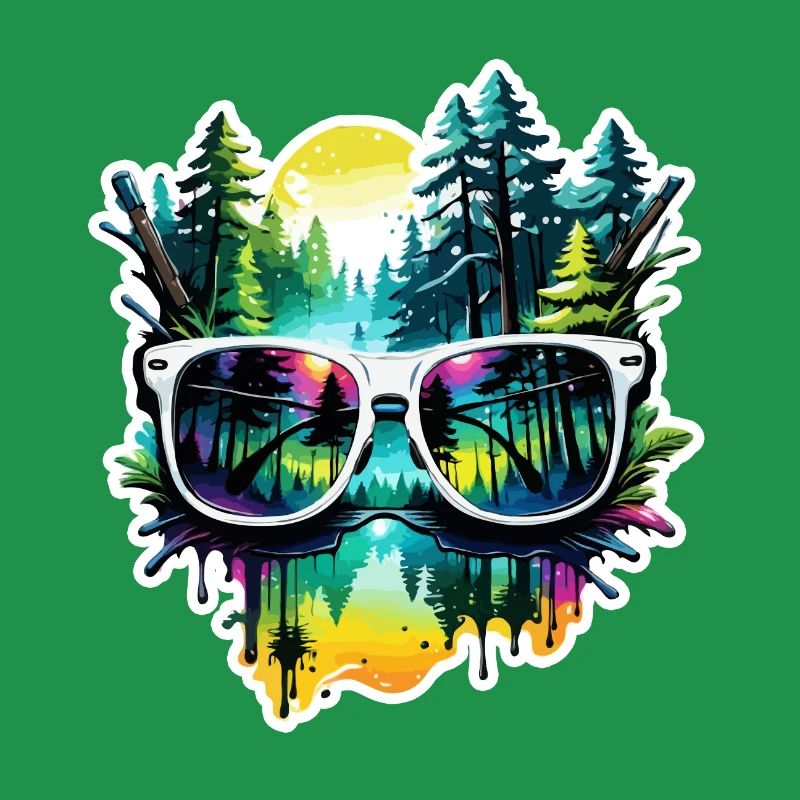 Sunglasses / Reflection / Forest / Reflection