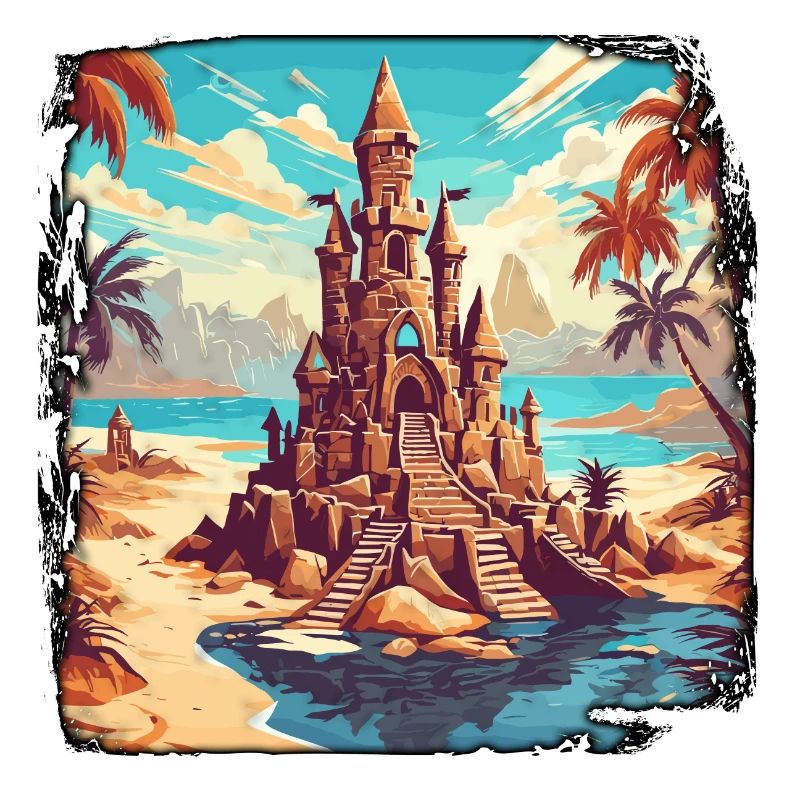 Château de sable / Construction / Jouer / Château / Vacances