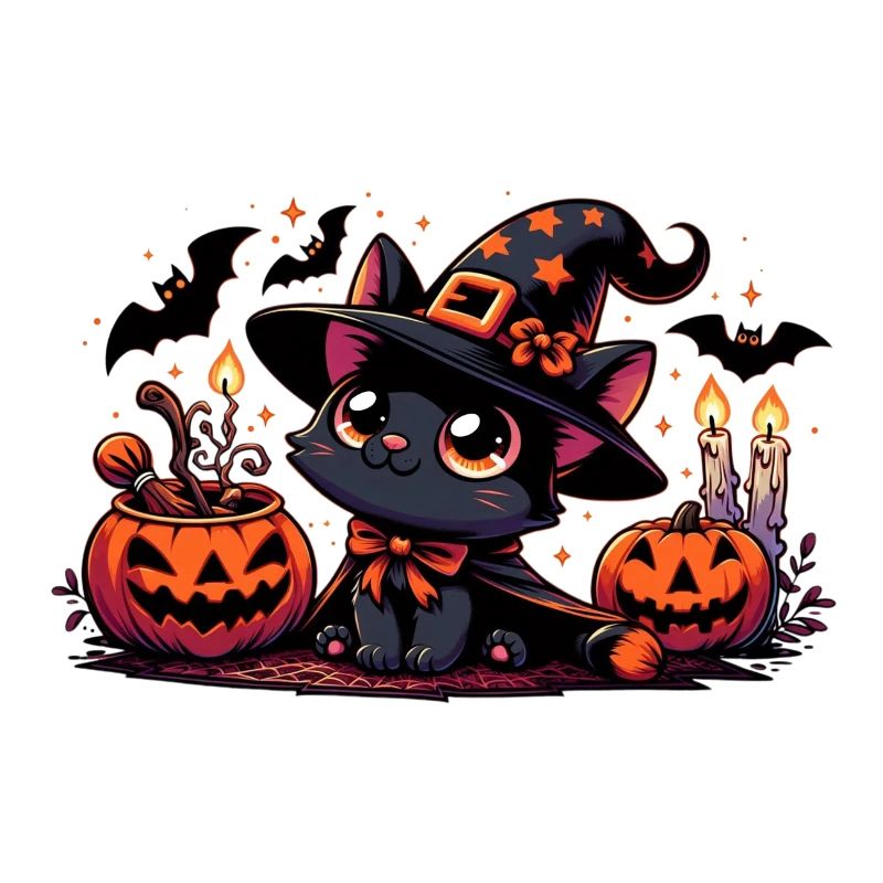 Halloween Black Kitten v2
