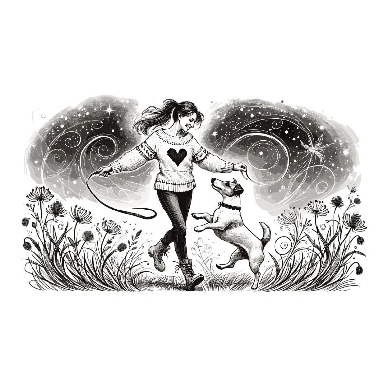 Magical connection between man and dog