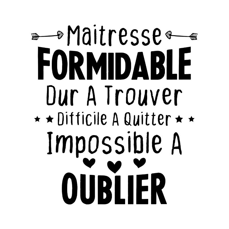 Maîtresse formidable cadeau Maîtresse d'école