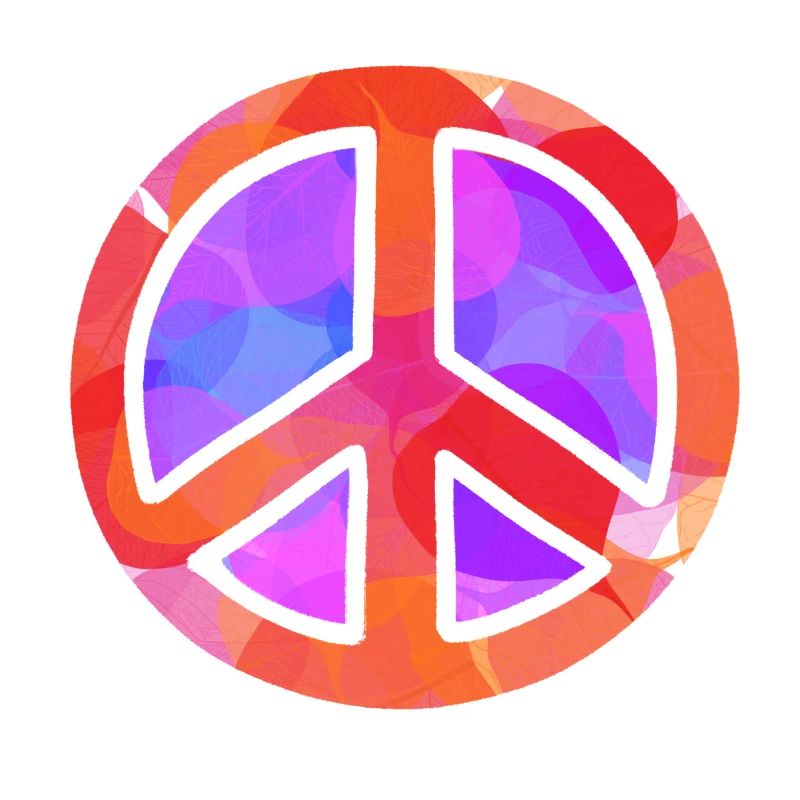 Colored peace symbol