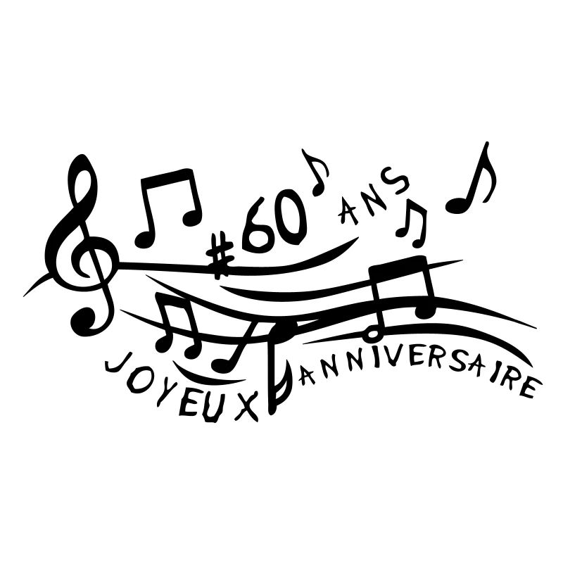 60 ans partition musicale anniversaire
