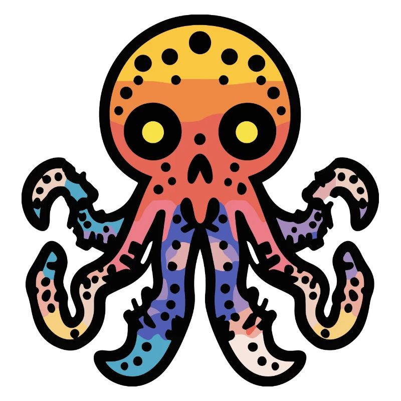 Octopus Halloween Comic Funny