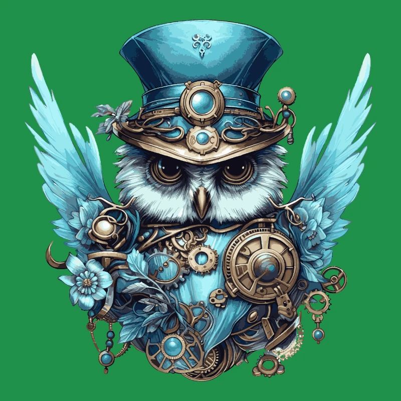 Coole Steampunk Eule