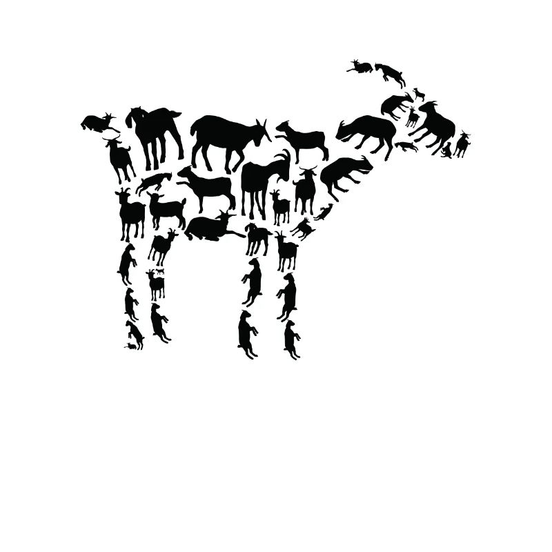 Éleveur de chèvre Silhouette de chèvre d’élevage