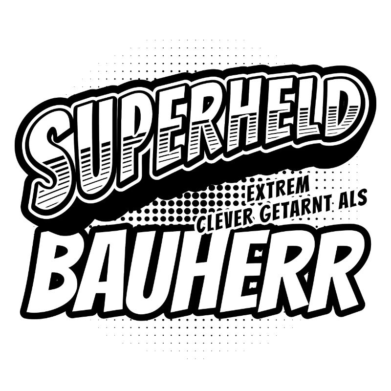 Superheld, clever getarnt als Bauherr