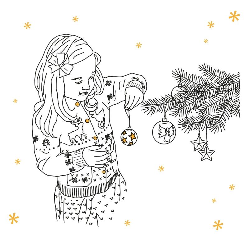 Christmas tree decorating