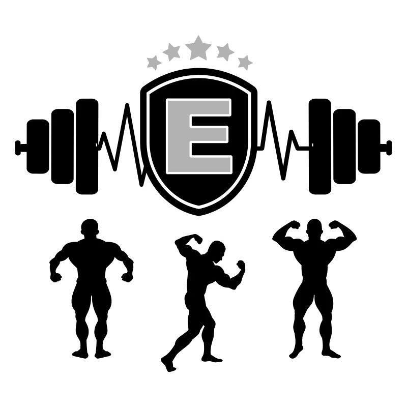 Bodybuilding Gym Name Buchstabe Training E