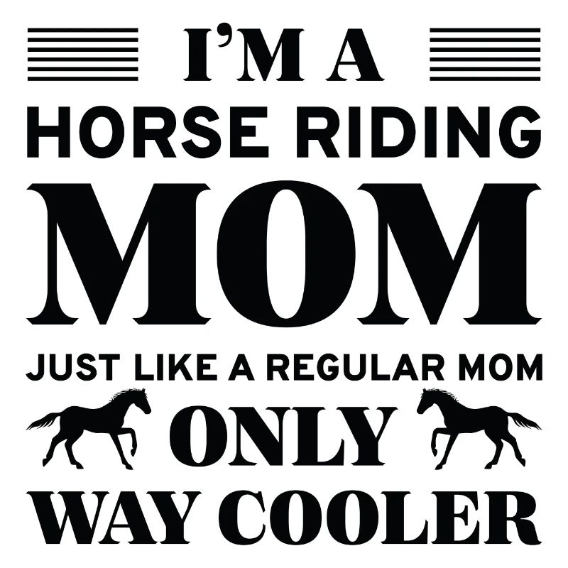 Ich bin eine reitende Mutter