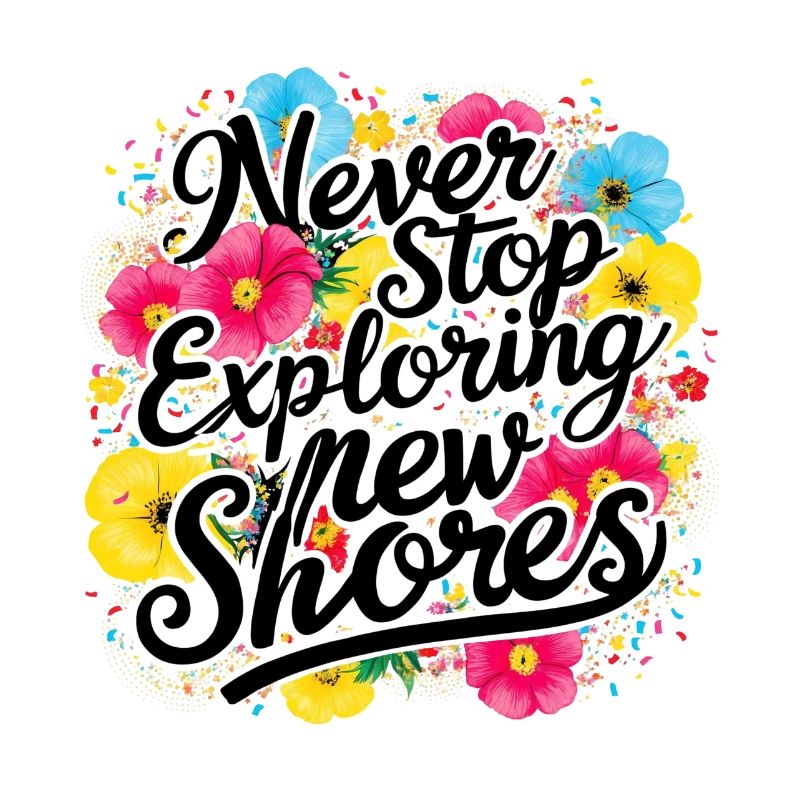 Never Stop Exploring The Shores Design