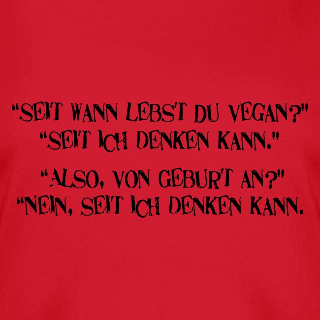 seit wann lebst du vegan