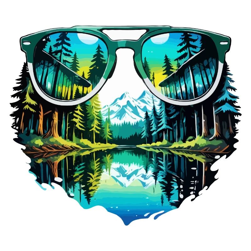 Sunglasses / Reflection / Forest / Reflection