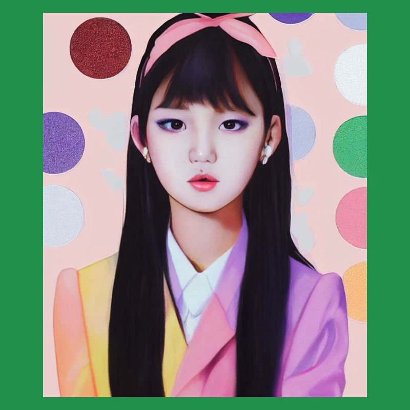 Mignonne K Pop Idol de Corée sur une photo d’école