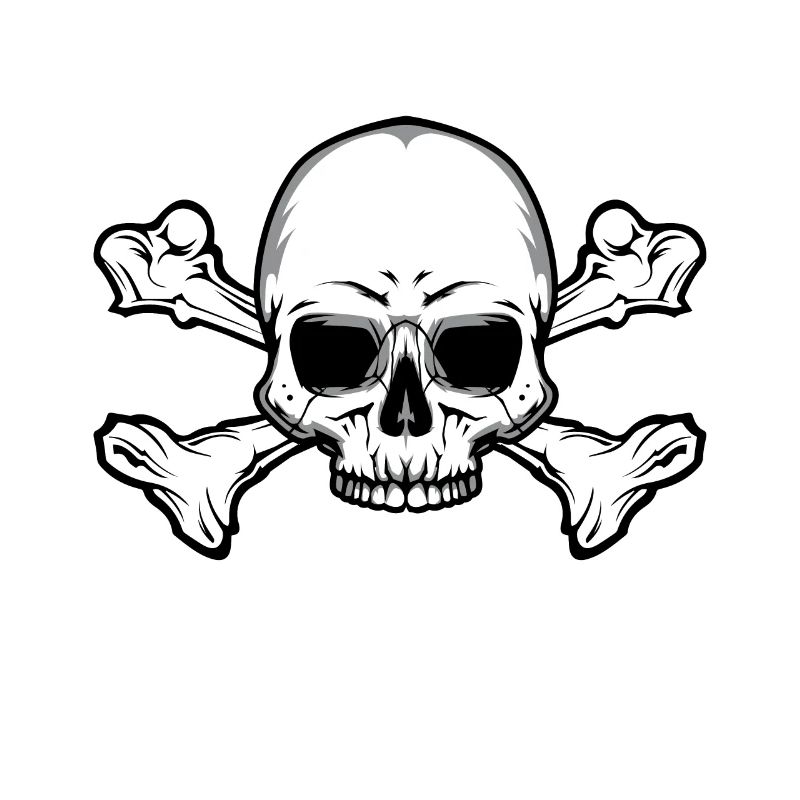 Skull with bones