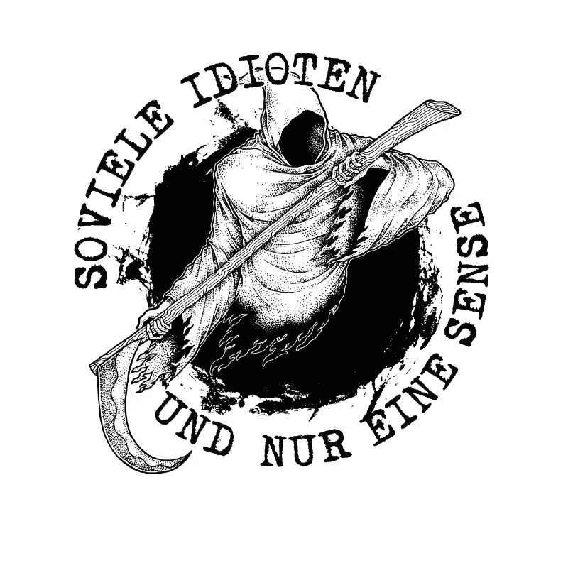 Soviele Idioten und nur eine Sense Sensenmann