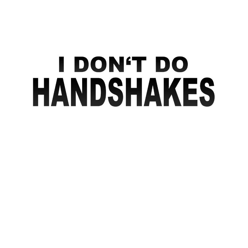 Pas de poignées de main conception de slogan